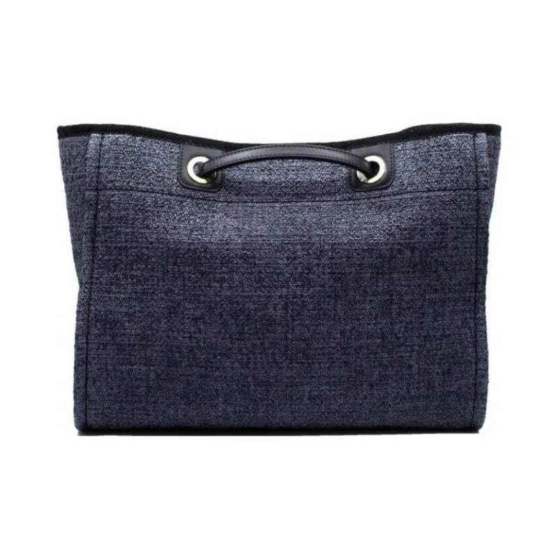 CHANEL Fabric Tote Bag, Shopping Bag, Shoulder Bag, Crossbody Bag, Handbag Women's Black-2