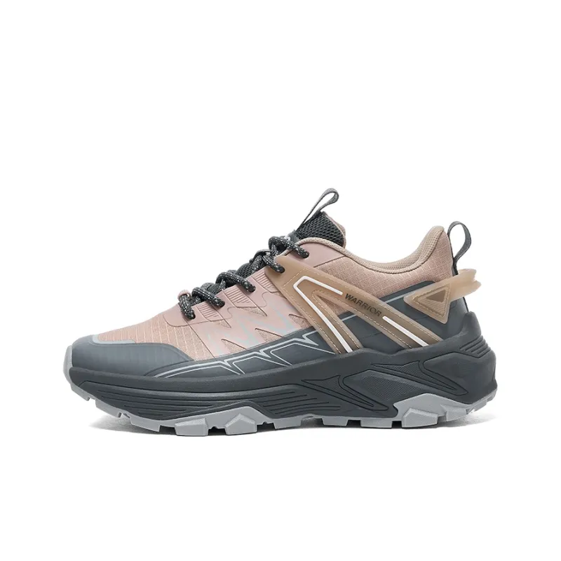 Warrior Wear Resistant Breathable Slip Resistant Low Top Hiking/Trekking Shoes Women's Pink Gray-0