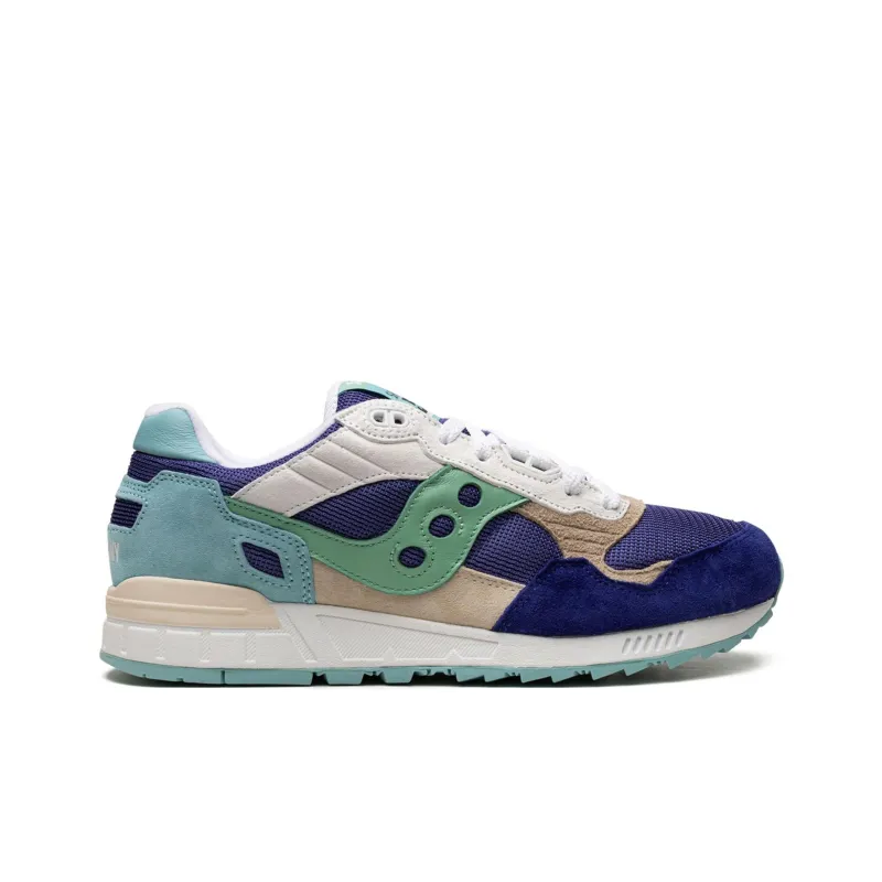 Saucony Shadow 5000 Anti Slip Wear Resistant Low Top Casual Shoes Men's Blue Beige Green-1