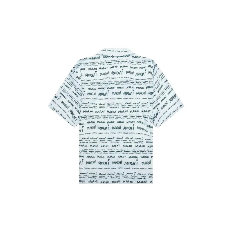 MARNI Popeline Short Sleeve Bowling Shirt-1