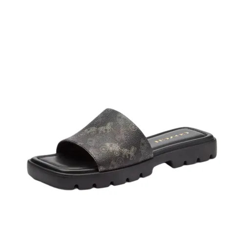 COACH Slide Slippers Women's Black