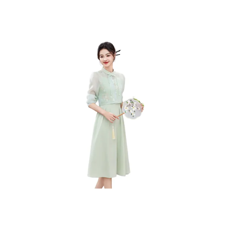 Fele.d Skirt Set Women's Light Green-1