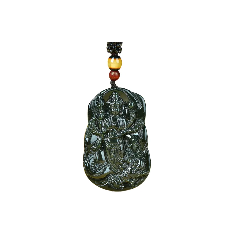 Jing Ruyu Hetian Jade Necklaces Green Jade Unisex-0