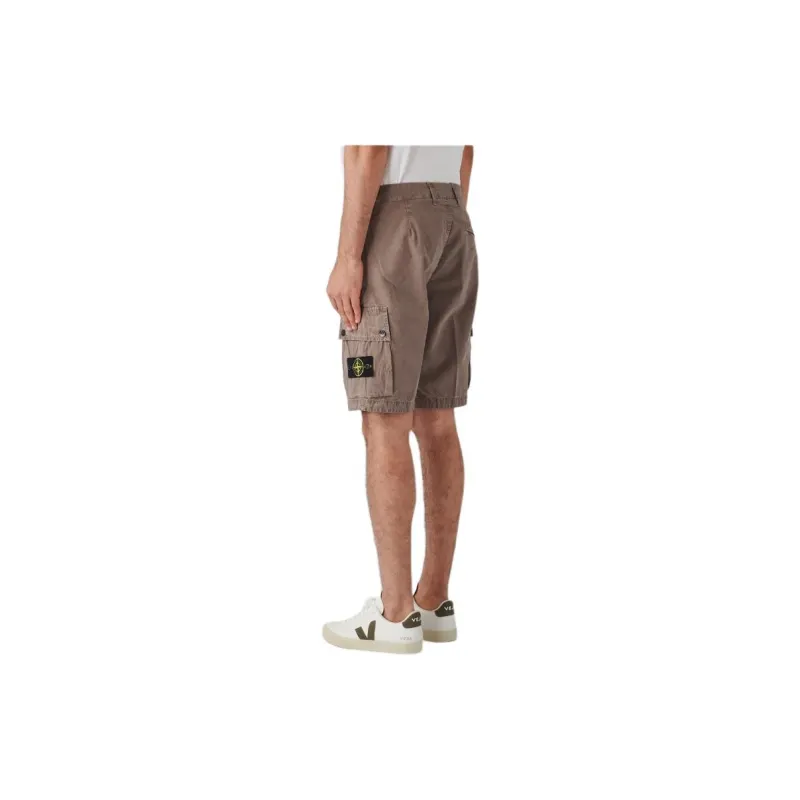 STONE ISLAND Organic cotton Cargo Shorts-4