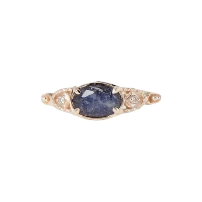 Agete K5 Labradorite Amethyst Gold Rings Women's Gold-1