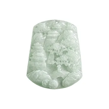 Jade Is Boundless Bean Type Jadeite Necklaces Unisex
