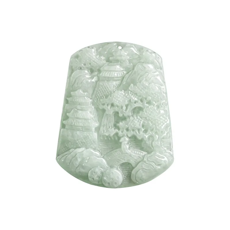 Jade Is Boundless Bean Type Jadeite Necklaces Unisex-0