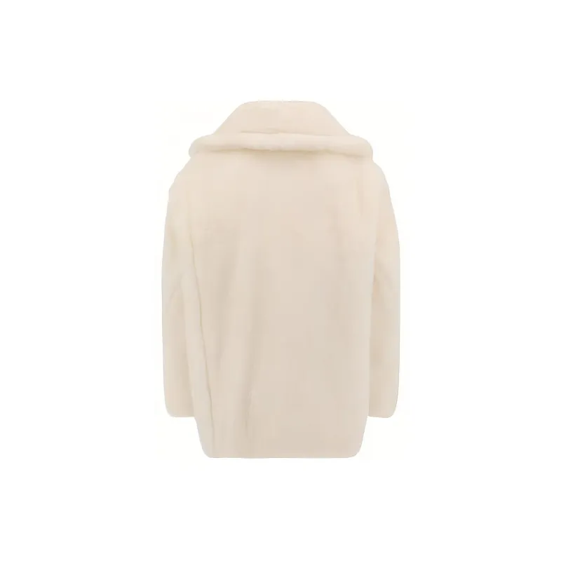 MaxMara Espero Teddy Button Up Short Coat-1