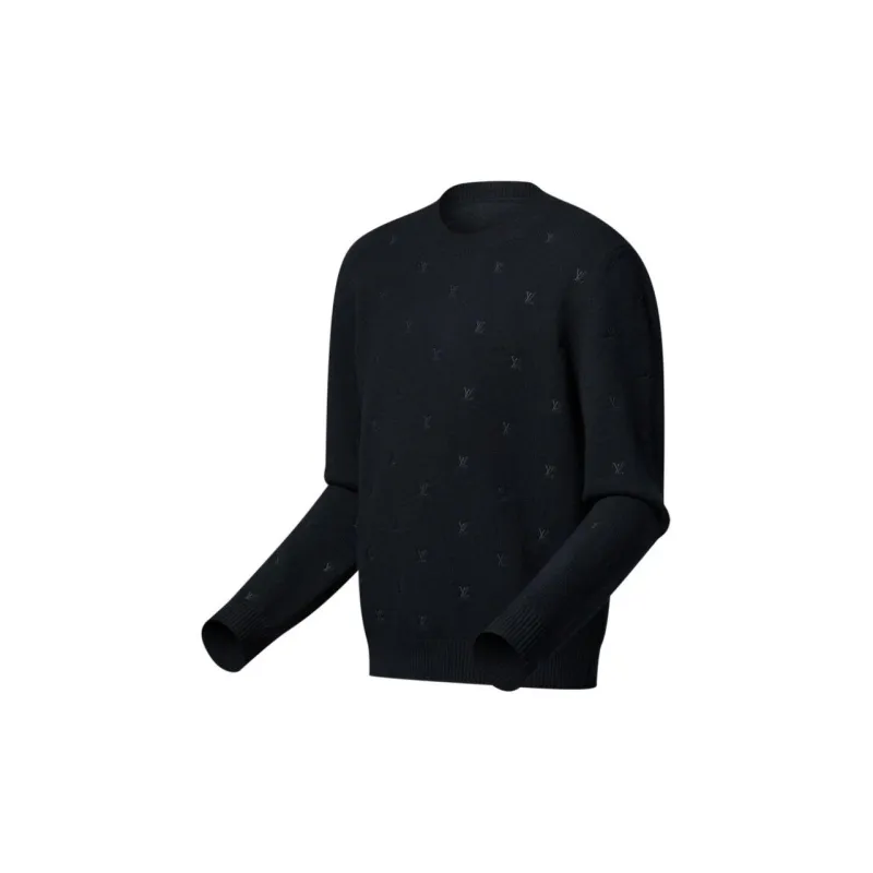 Lv Lv Blason All Over Embroidered Crewneck-2