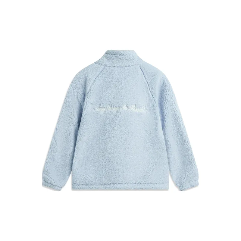 LiNing Sports Life Collection Velvet-feel Coat Women's Cloudy Blue-1