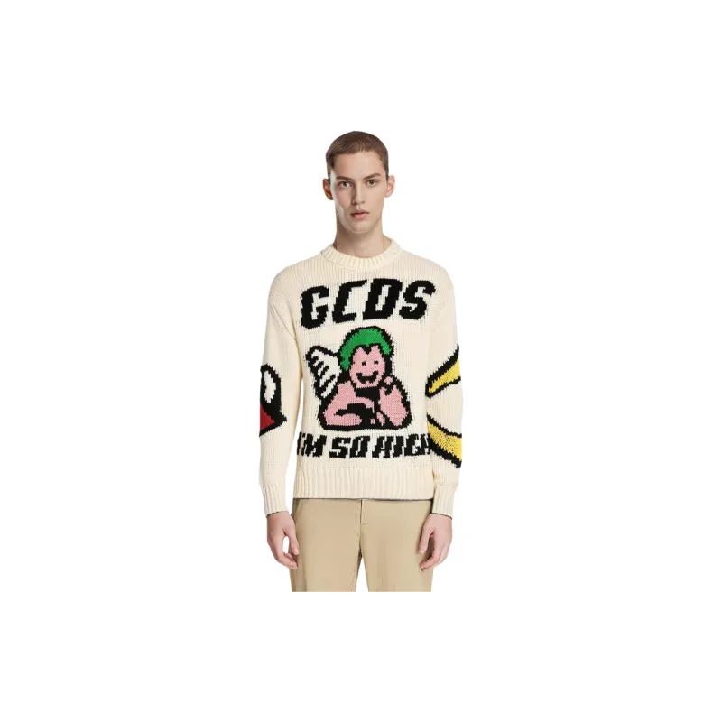GCDS Sweaters Men Beige-2