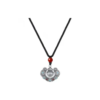 Heart Grass 999 Fine Silver Necklaces Women's