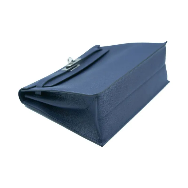 HERMES Kelly Danse Evercolor Calfskin Crossbody Bag Shoulder Bag Women's 2Z Bleu Nuit Midnight Blue-3