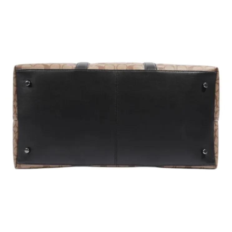 COACH Trekker Canvas Travel Bag Large Size Men's Brown Black Multicolor-3