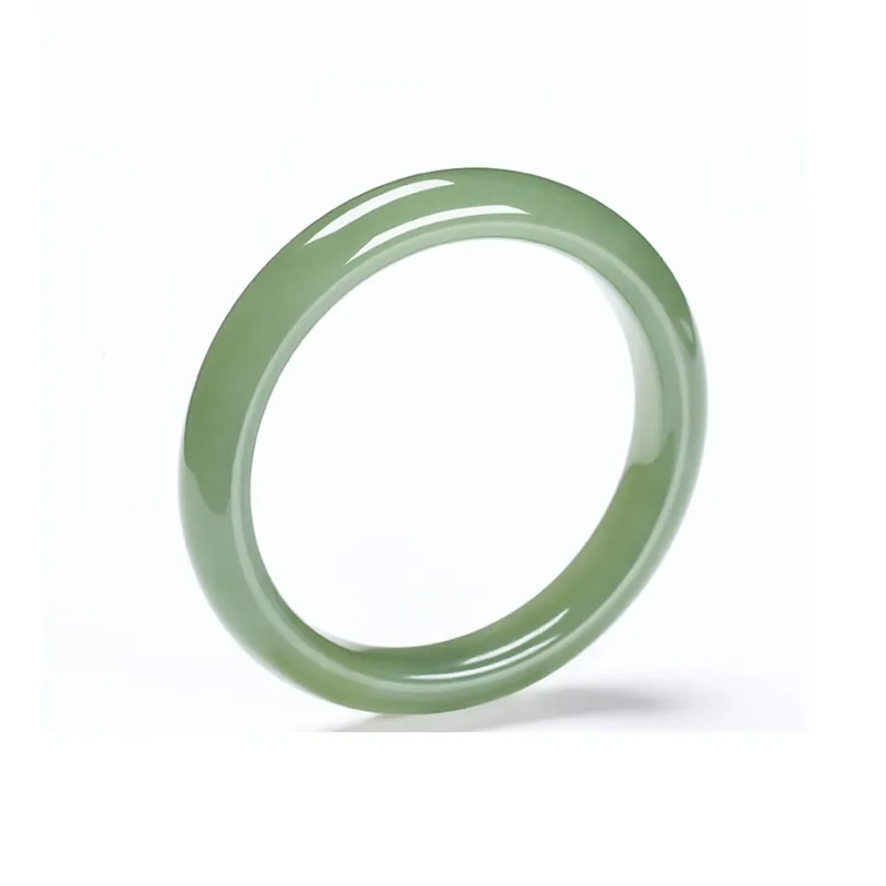Seven Little Craftsmen Hetian Jade Bangles Green Jade Women's-0
