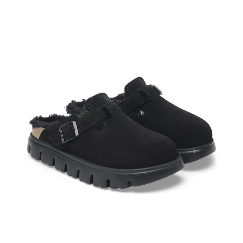 Birkenstock Boston Series Slip Resistant Wrap toe Slippers Women's Black-3