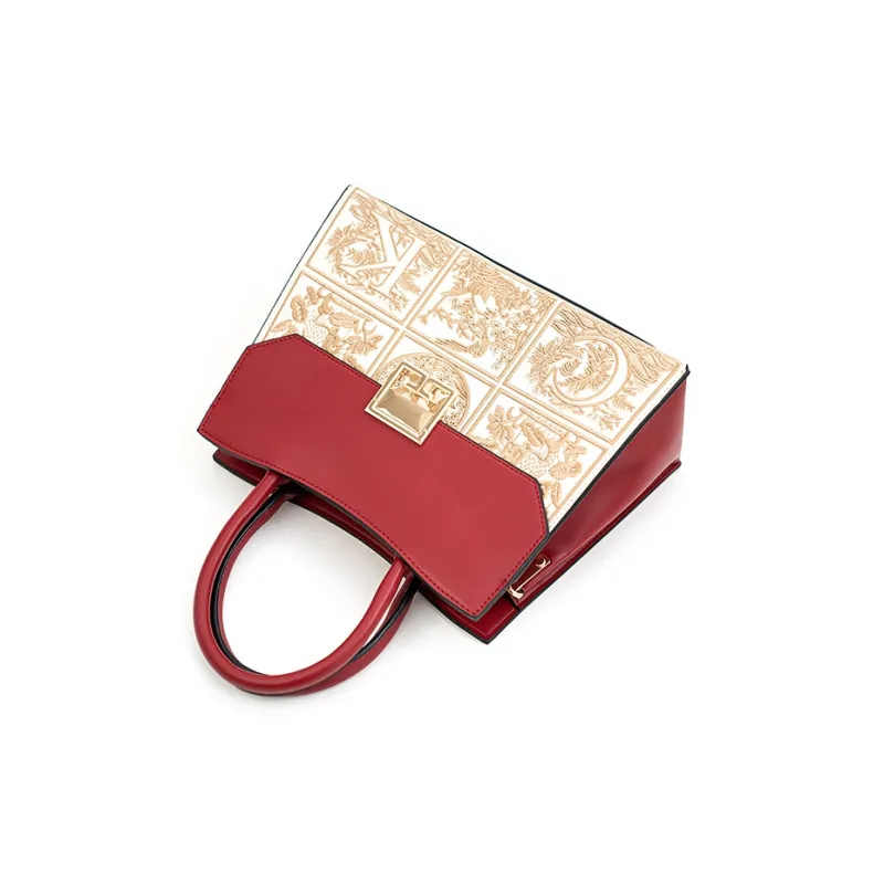 Vigno Synthetic Leather Handbag One Shoulder Regular Women's Red-2
