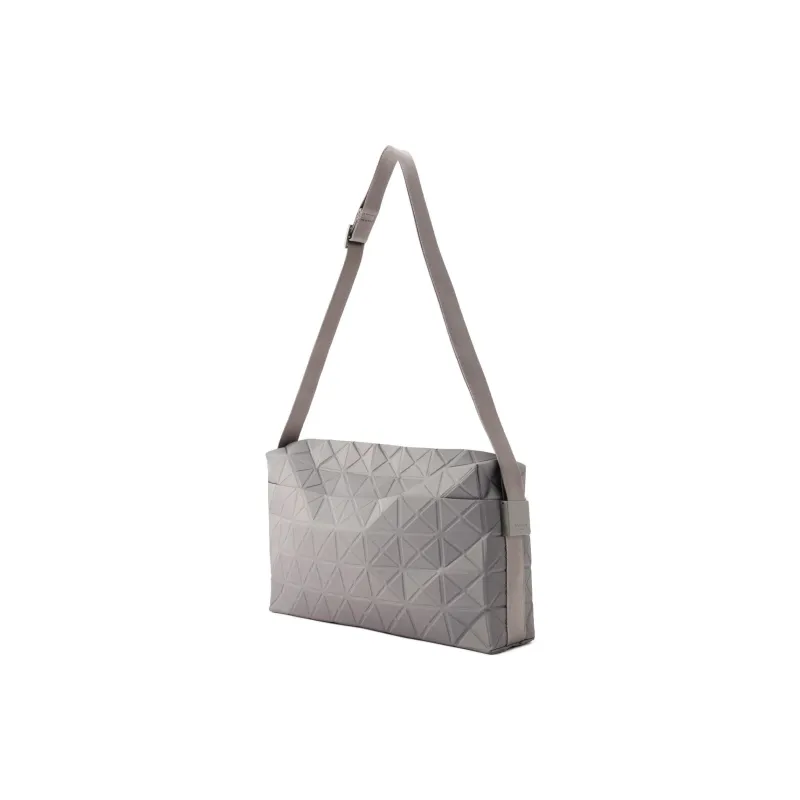 ISSEY MIYAKE Polyester Shoulder Bag Crossbody Bag Large Size Unisex Gray-1
