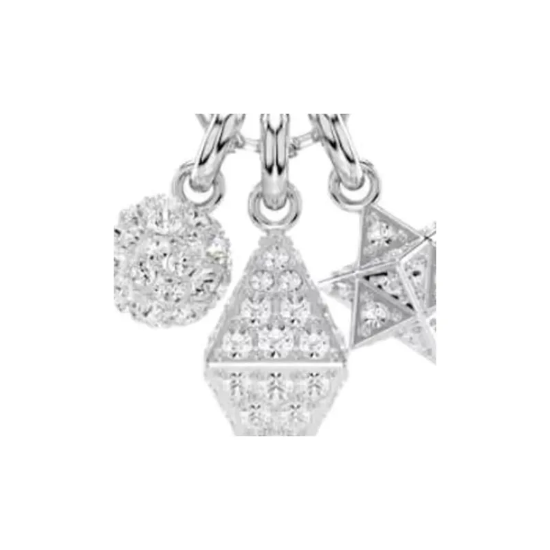 Swarovski Faux Crystal Necklaces Women's Silver-2