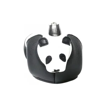 LOEWE Cow Leather Coin Purse Unisex Black/White