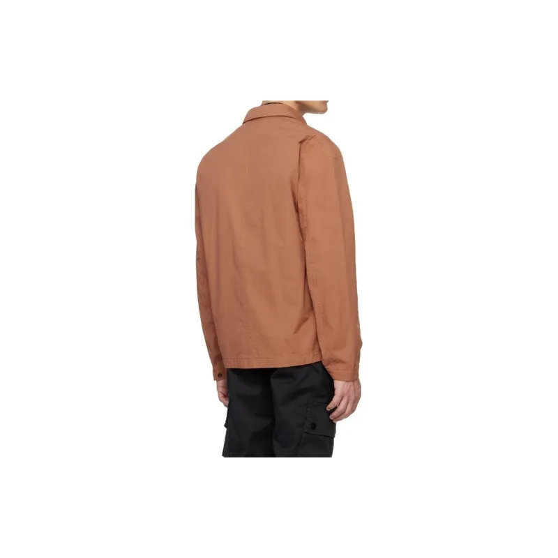 STONE ISLAND 10710 Supima® Cotton Twill Stretch-Tc Shirt Men's Rusty Red-4