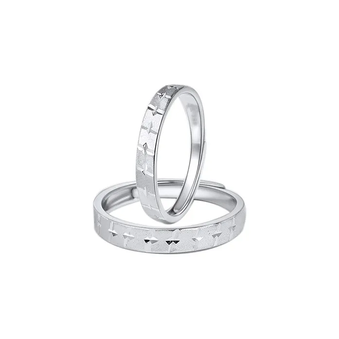 KLFOOK 999 Fine Silver Rings Unisex-1