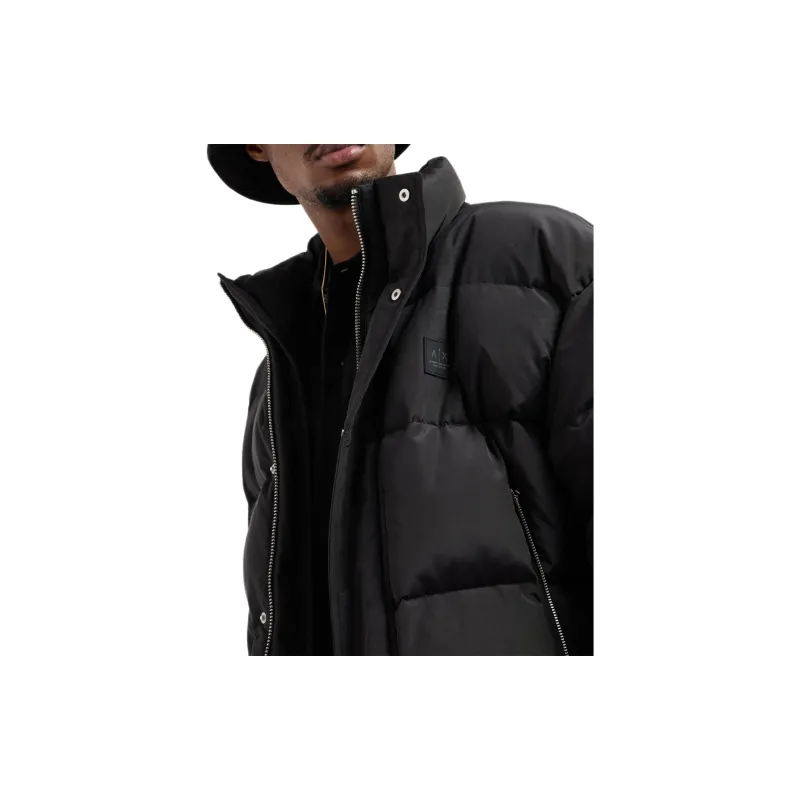 ARMANI EXCHANGE Logo Patch High Neck Padded Jacket-5