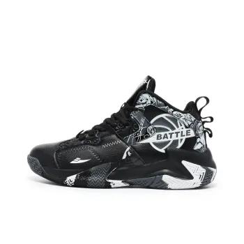 Kuding Cushioned Slip Resistant Abrasion Resistant Mid Top Basketball Shoes Men's