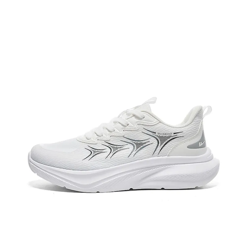 Warrior Anti Slip Wear Resistant Low Top Running Shoes Men's White-0