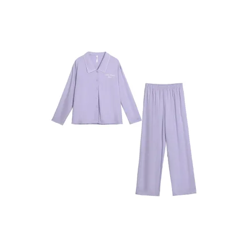 Red Beans At Home Pajama Set Women's Taro Purple