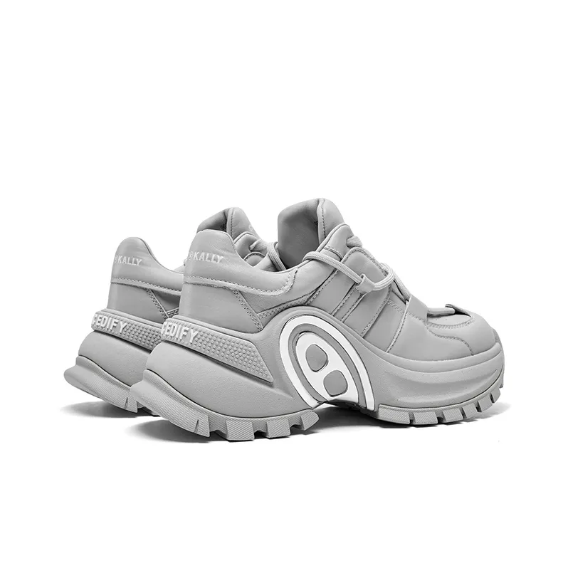 CHERYKALLY Anti Slip And Wear Resistant Height Increasing Low Top Chunky Sneakers Women's-16