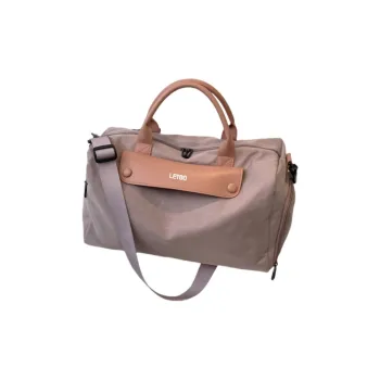 LETOO Fabric Travel Bag Unisex Pink/Ecru/Black
