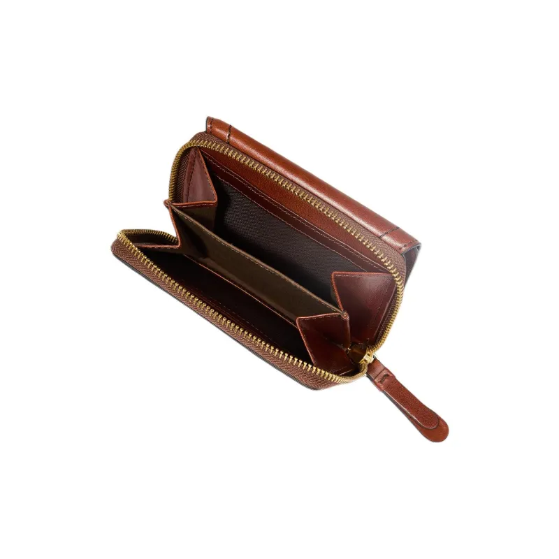 THE BRIDGE Leather Wallet Women's Brown-4