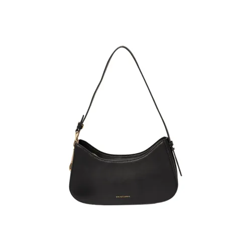OMI Synthetic Leather Underarm Shoulder Bag Regular Women's Black/Ecru/Khaki/Pink