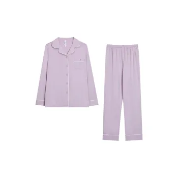 Red Beans At Home Pajama Set Women's Monet Purple