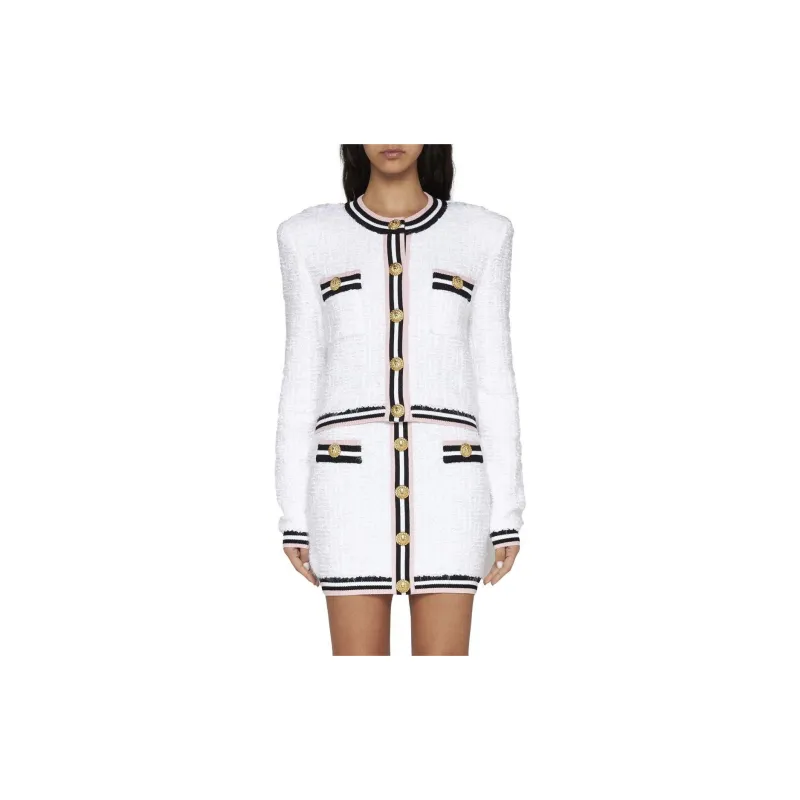 BALMAIN Contrasting Stripe Trim Jacket-2