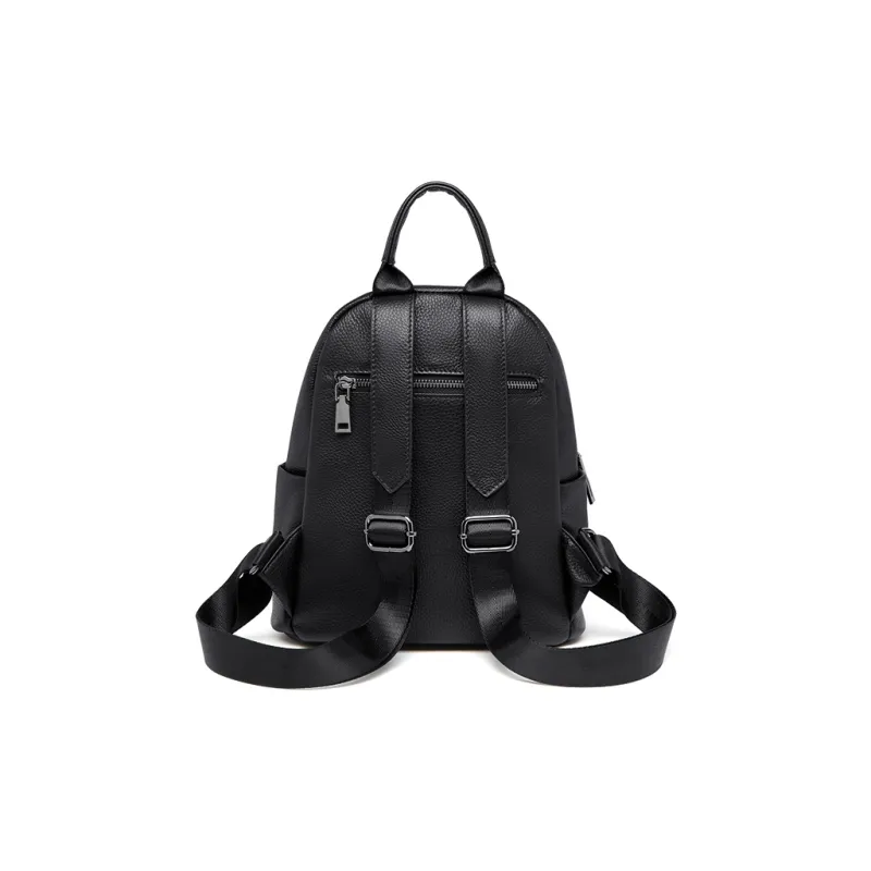 ZOOLER Top Grain Cow Leather Backpack Regular Women's Khaki/Black/Smoke Gray-9