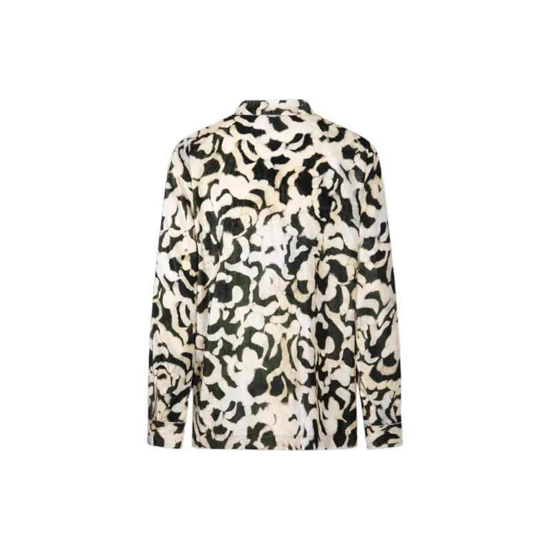 Forte Forte Abstract print Velvet Shirt-1