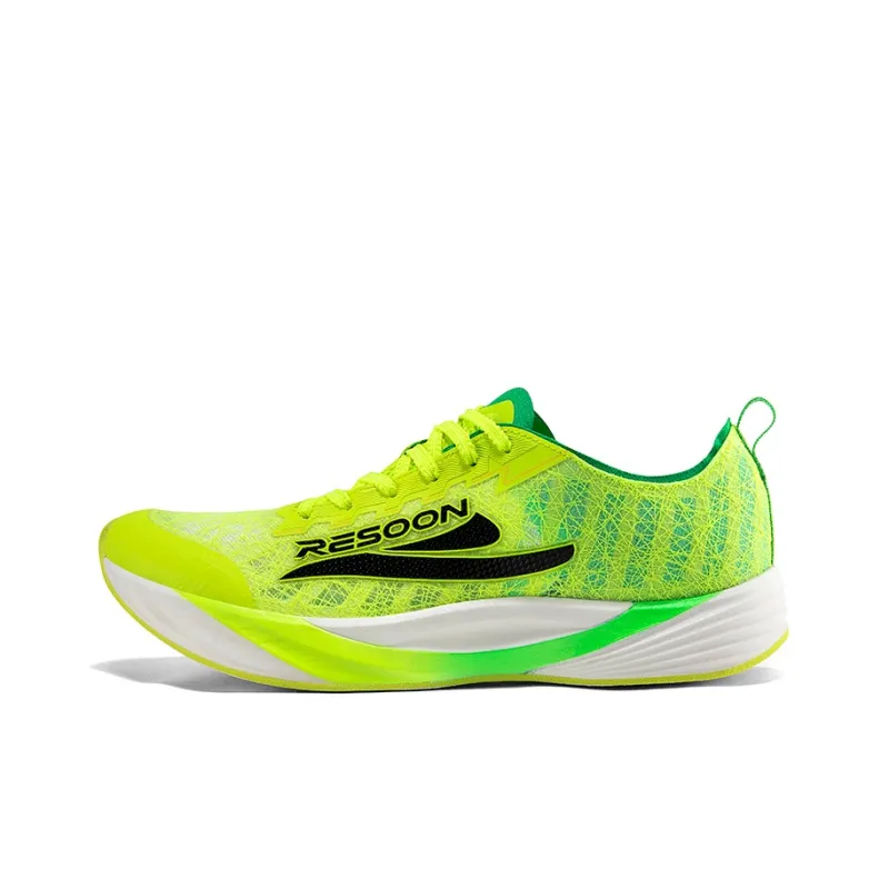 RESOON Cushioning Anti-Slip And Wear-Resistant Low-Top Training Running Shoes Unisex White Orange-5