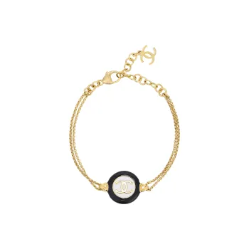 CHANEL Metal Bracelets Women's Black