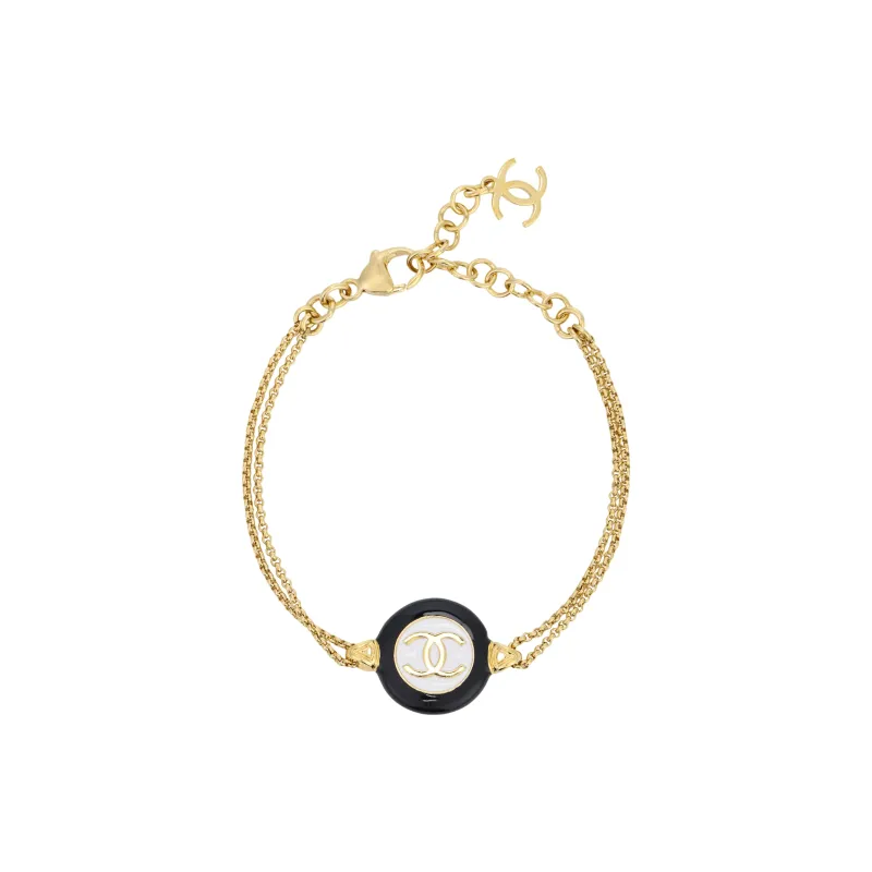 CHANEL Metal Bracelets Women's Black-0