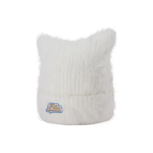 FILA FUSION Acrylic Beanies Women's Marshmallow White