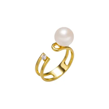 ZHENZHUAOMI Freshwater Pearl Rings Women's