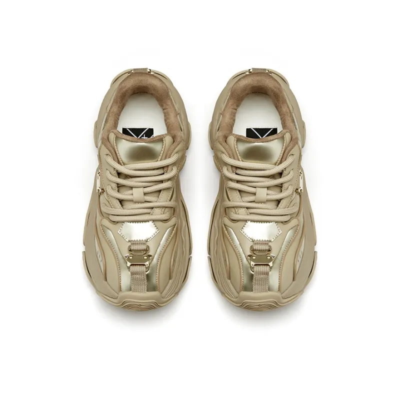 XMZY Dune Series Endless Sand Sea Wear-Resistant Height Increasing Coverage Low-Top Chunky Sneakers Women's-13