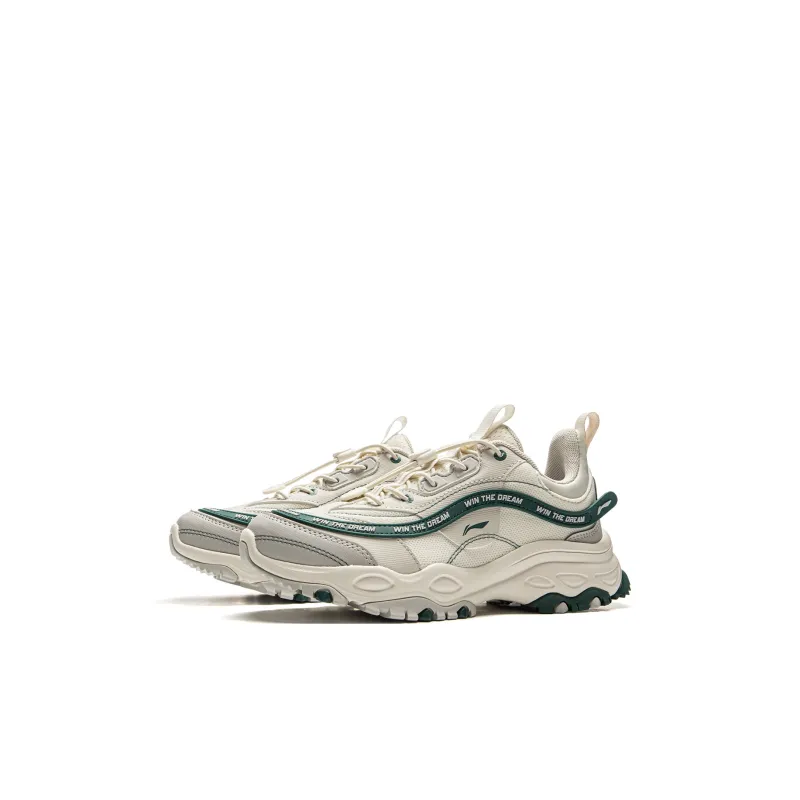LINING YOUNG Cushioning Low Top Kids Lifestyle Shoes Ecru Kids'-1