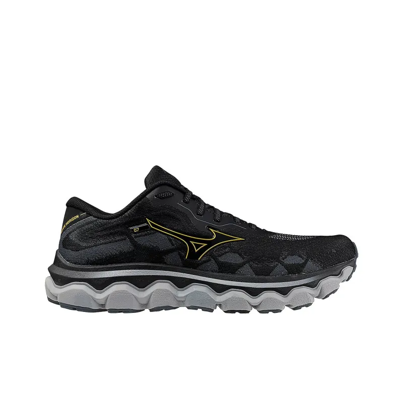Mizuno Wave Horizon 7 Anti-Slip Wear-Resistant Low-Top Running Shoes Men's Black-1