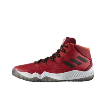 Adidas Crazy Hustle Wear-Resistant Mid-Top Basketball Shoes Men's Red