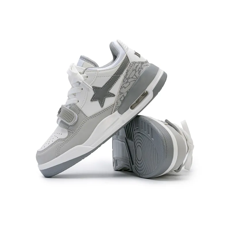 SHUXIAOBEI Slip Resistant, Abrasion Resistant, Balance, Lightweight Low Top Skateboard Shoes Unisex White-49