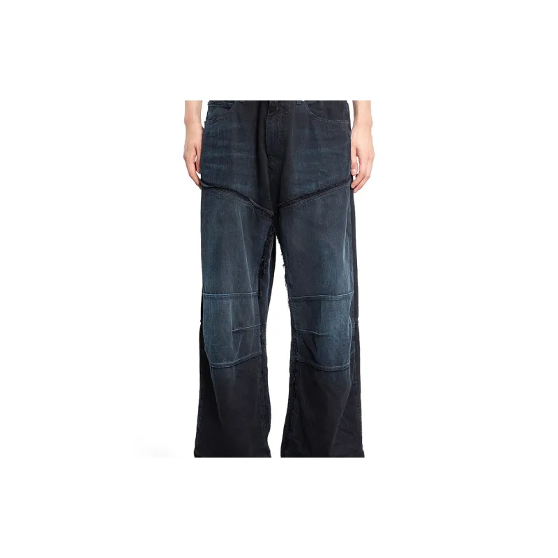 Balenciaga Double Knee Distressed Drawstring Jeans-2
