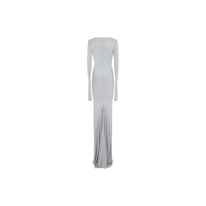 RICK OWENS Edfu Crewneck Ruched Gown-1